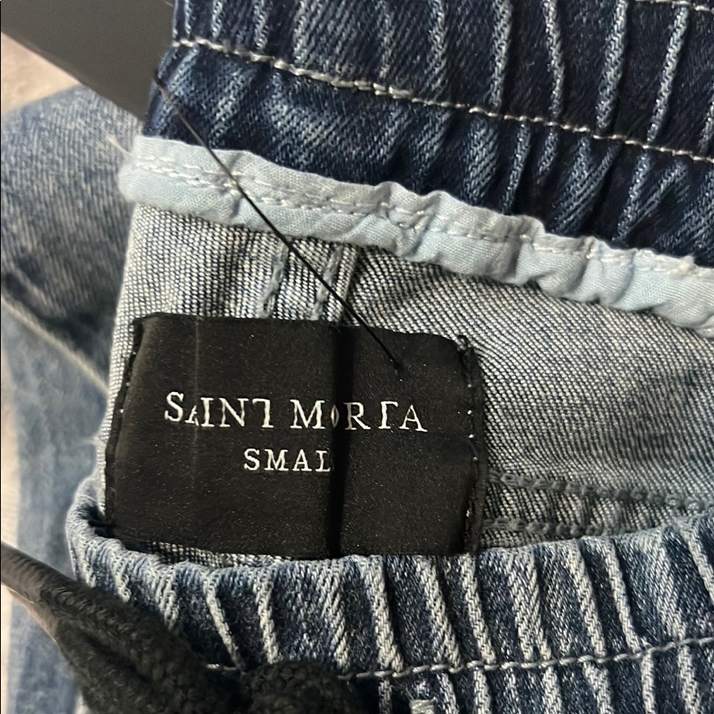 Saint Morta Doomsday Distressed Joggers Vintage Blue - Picture 14 of 15